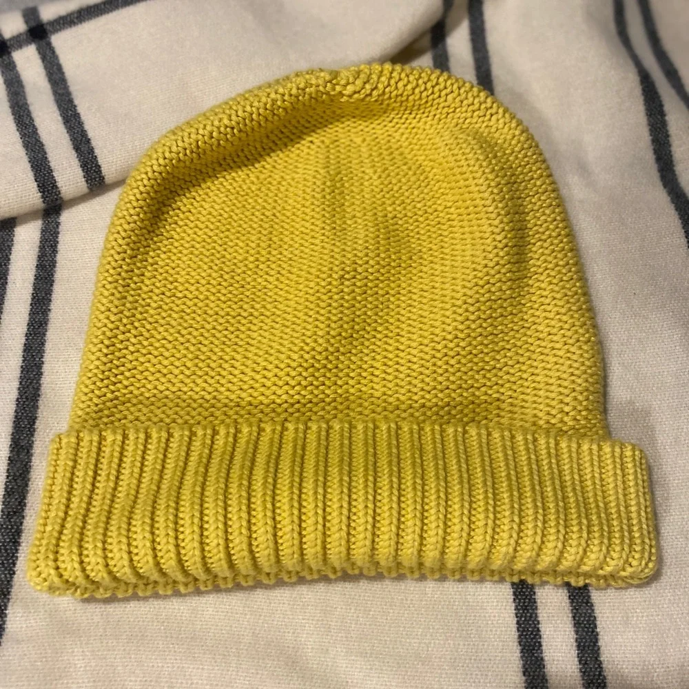 OUTERKNOWN yellow organic cotton slouchy knit beanie hat yellow men's women's